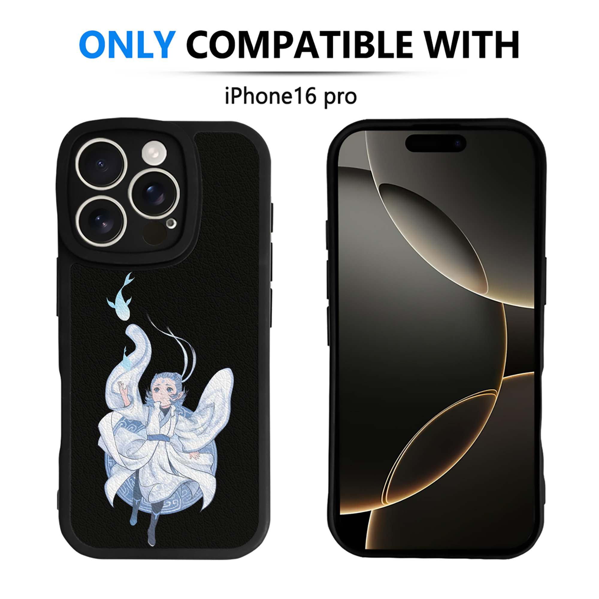 （画像用） Ne Zha 2 ナタ 魔童の大暴れ 【iPhone 16シリーズ対応】シリコンスマホケース（レザー調） 材質：シリコン